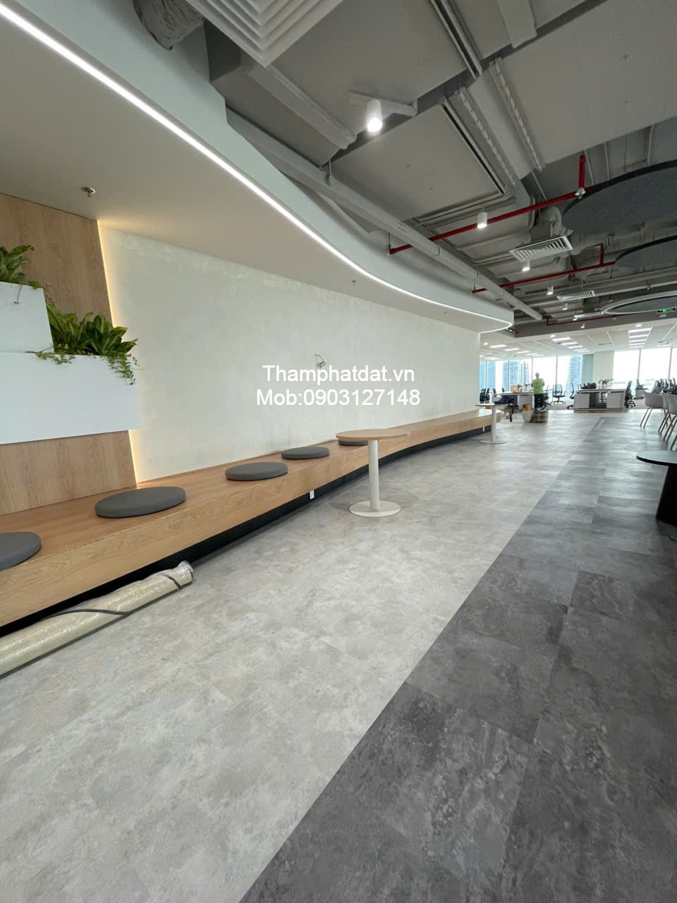 phối màu sàn vinyl bê tông văn phòng hcmc
